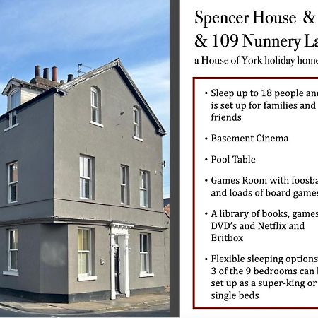 Spencer House & 107 & 109 Nunnery Lane Villa York Exterior foto