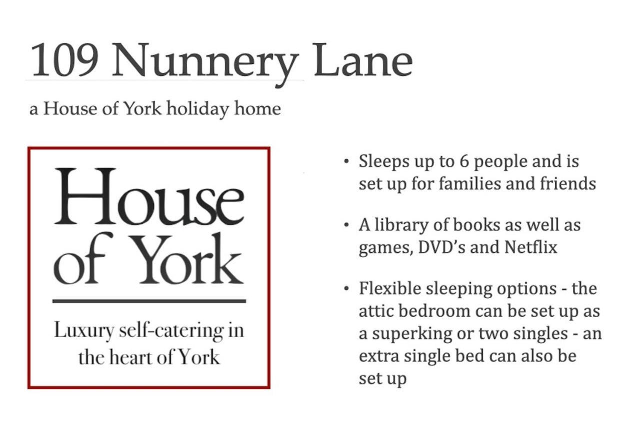 Spencer House & 107 & 109 Nunnery Lane Villa York Exterior foto